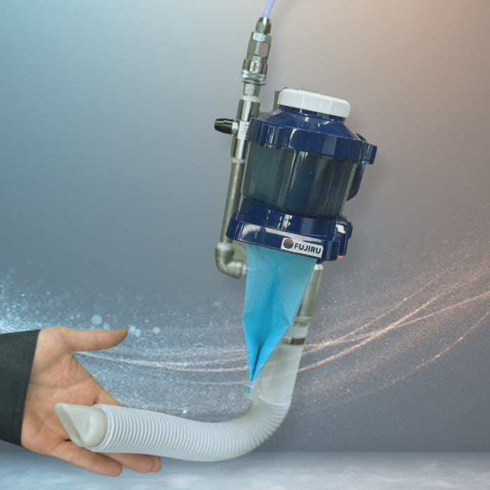 エア駆動掃除機｜工場の機械回り清掃に最適